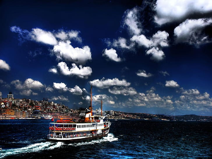bosphorus bridge istanbul is love Nature Beaches HD Art, Turkey, HD wallpaper