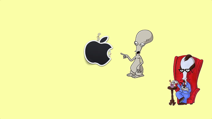 HD wallpaper: two alien cartoon characters digital wallpaper, Apple, Mac,  Roger | Wallpaper Flare