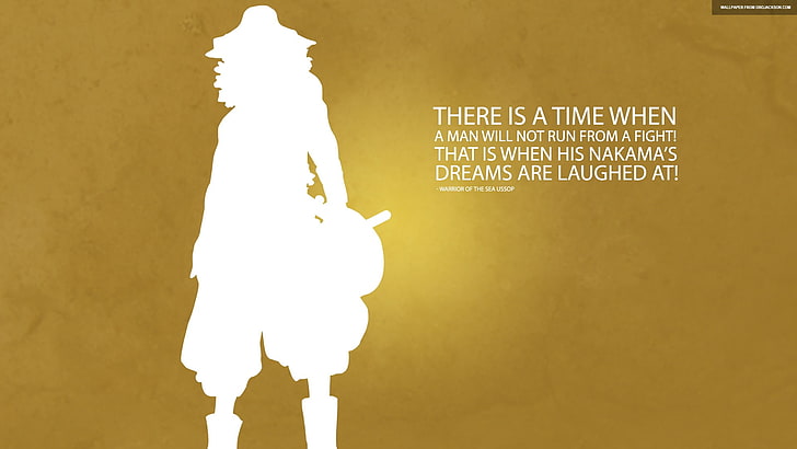 HD wallpaper: One Piece Ussop with quote digital wallpaper, copy space,  standing | Wallpaper Flare