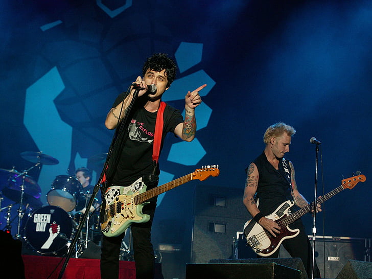 Band (Music), Green Day, Billie Joe Armstrong, musical instrument, HD wallpaper
