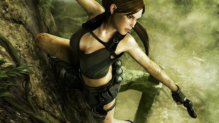 Tomb Raider, Lara Croft, video games, artwork, Tomb Raider: Underworld, HD wallpaper