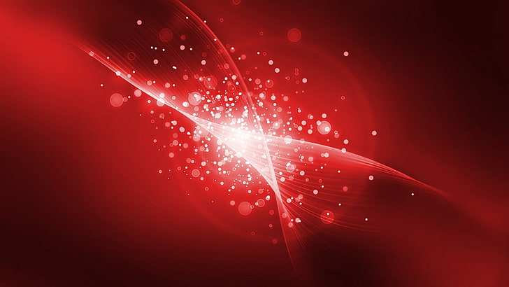 red bokeh lights, shine, smoke, veil, backgrounds, abstract, illustration, HD wallpaper