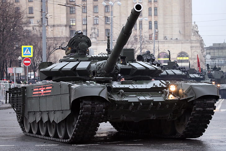 street, Moscow, T-72B3, Russian tank, the capital of Russia, HD wallpaper