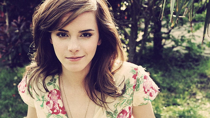 Emma Watson, women, women outdoors, actress, portrait, celebrity, HD wallpaper