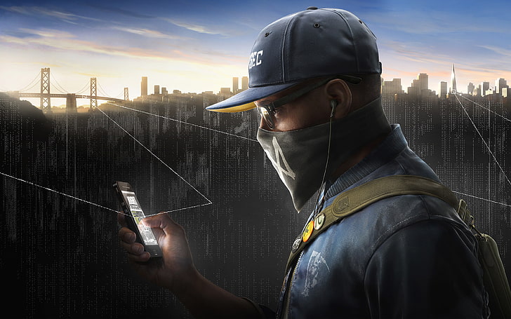 Watch_Dogs 2, Ubisoft, Marcus Holloway, video games, one person, HD wallpaper