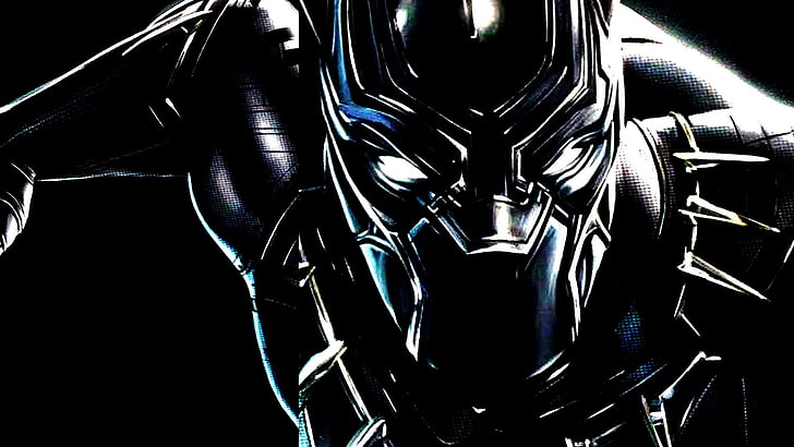 Marvel Black Panther digital wallpaper, warrior, Marvel Comics