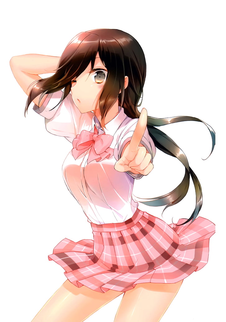HD wallpaper: anime girls, school uniform, schoolgirl, long hair, skirt,  women | Wallpaper Flare