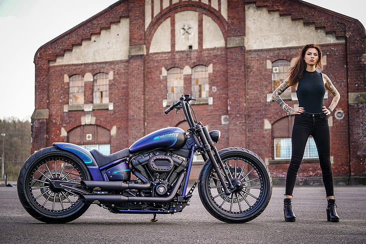 Harley Davidson, Harley-Davidson, motorcycle, Heavy bike, modified