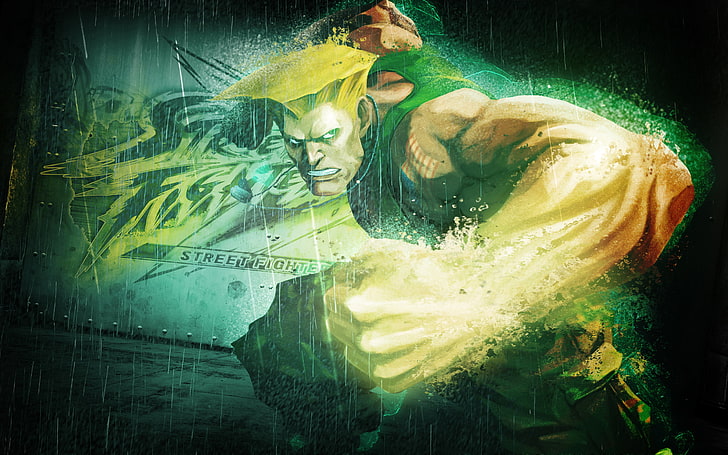 Street Fighter Guile illustration, video games, Guile (character)