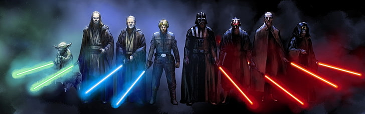 Anakin Skywalker, Count Dooku, Darth Maul, Darth Sidious, darth vader, HD wallpaper