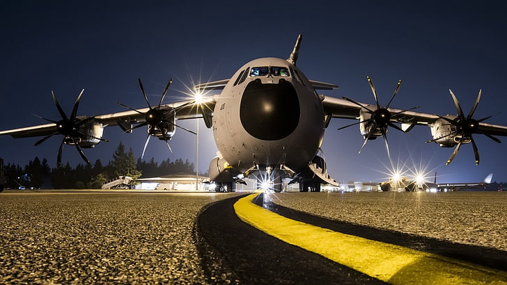Military Transport Aircraft, Airbus A400M, Warplane, HD wallpaper
