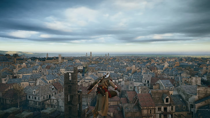 high-rise buildings digital wallpaper, Assassin's Creed, Assassin's Creed: Unity
