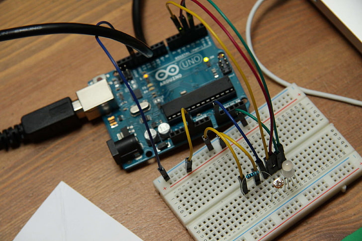 arduino, breadboard, lamps, leds, prototype, resistors, technology
