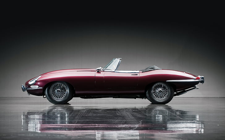 1967, cars, classic, e type, jaguar, roadster, HD wallpaper