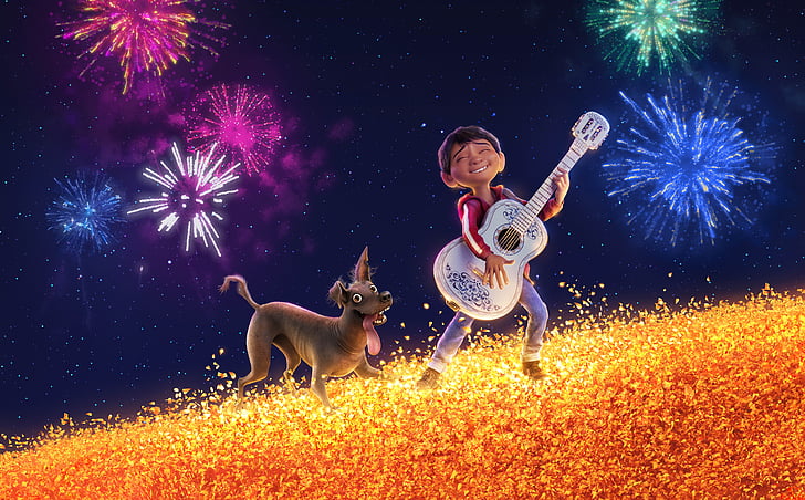 HD wallpaper: Disney Coco movie, Miguel, Dante, Pixar, Animation, 4K, 8K
