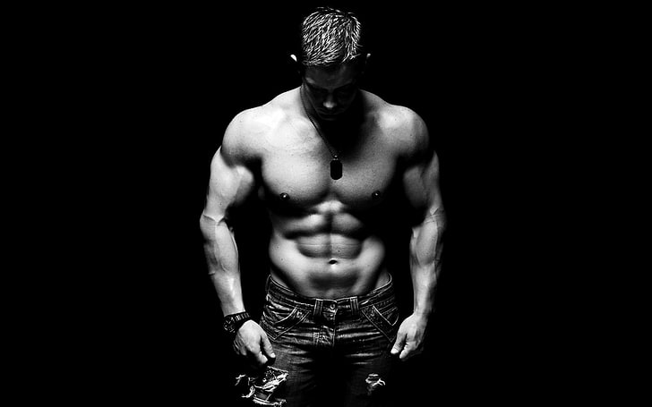 bodybuilding hd widescreen, shirtless, muscular build, strength