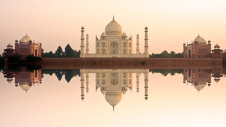 Taj Mahal, architecture, reflection, built structure, building exterior, HD wallpaper