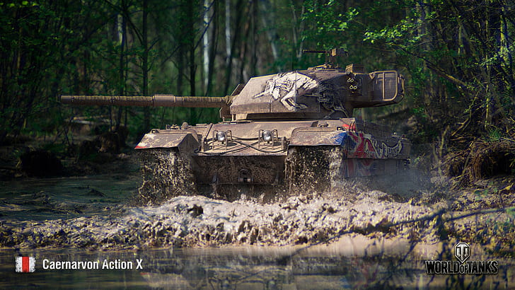 WoT, World of Tanks, Wargaming, Caernarvon Action X HD wallpaper