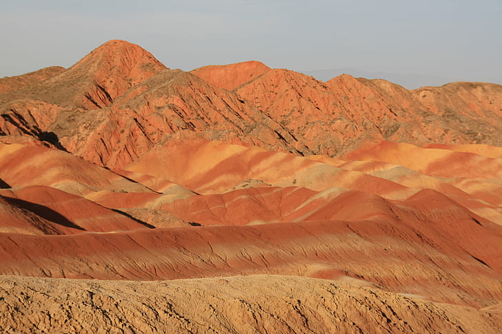desert landscape, china, china, gobi desert, people, nature, sand Dune, HD wallpaper