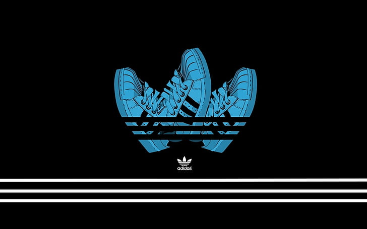 Adidas Creative Logo Design, adidas logo, shoes, brand, addidas, HD wallpaper