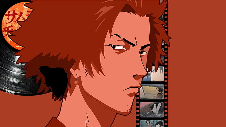 Samurai Champloo, Mugen, anime, illustration, red, representation, HD wallpaper