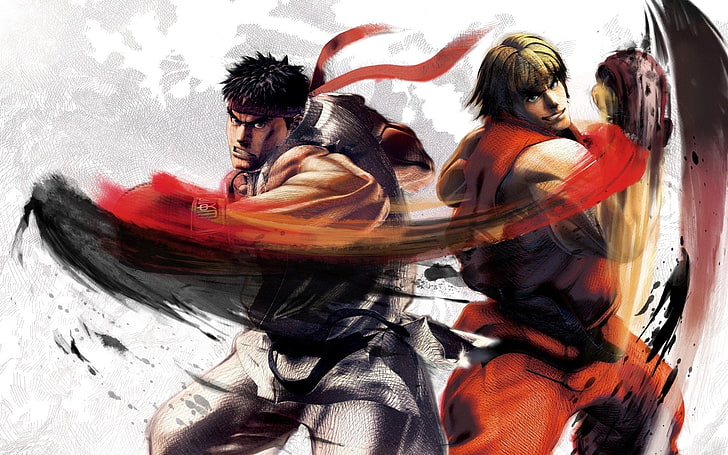 Tekken game wallpaper, Street Fighter, Ken Masters, Ryu (Street Fighter), HD wallpaper