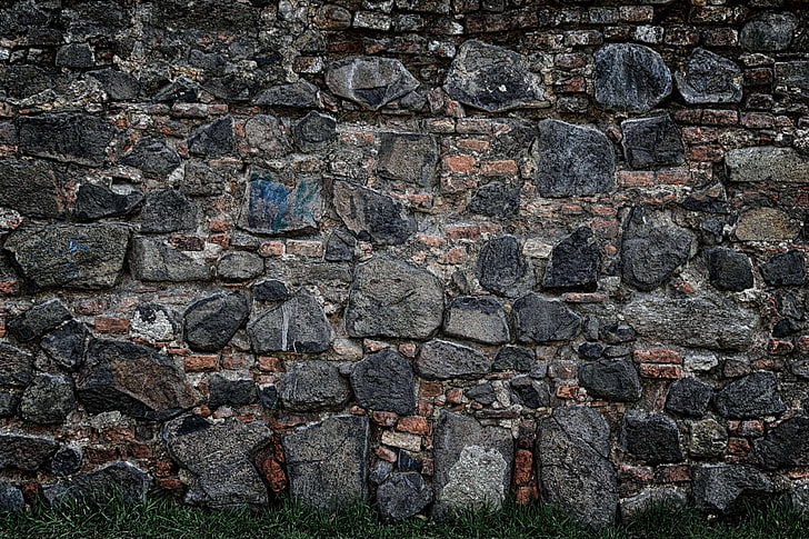 background, brick, hdr, old, old wall, retaining wall, stone