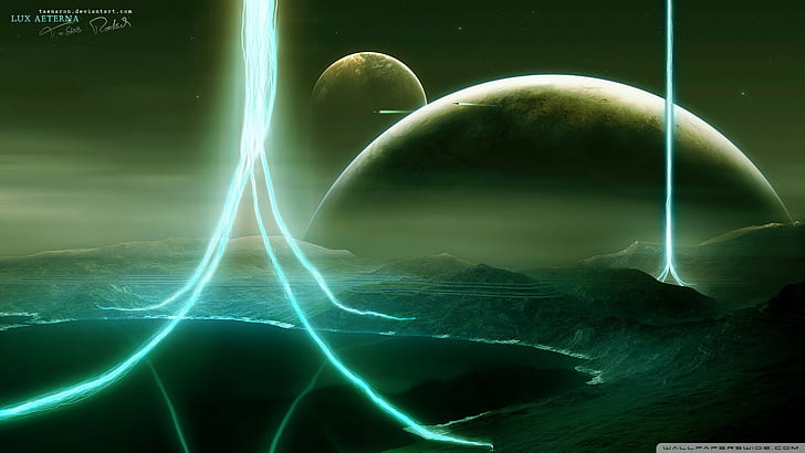Vitaly S Alexius, space art, planet, HD wallpaper