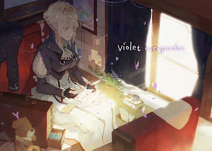 Violet Evergarden, anime girls, human representation, male likeness, HD wallpaper