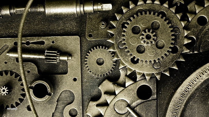 gears, metal, machinery, equipment, machine part, industry