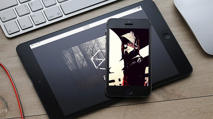black phone, Tokyo Ghoul, technology, computer, smart Phone, telephone, HD wallpaper