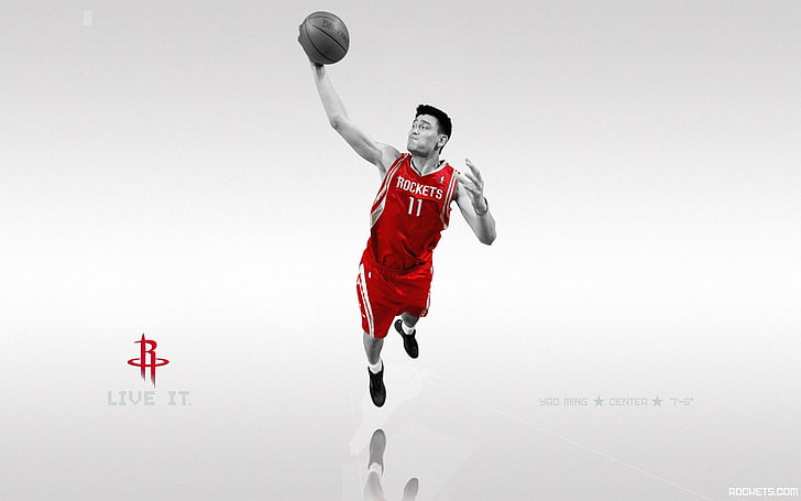 Basketball, Houston, Houston Rockets, nba, sports, Yao Ming, HD wallpaper