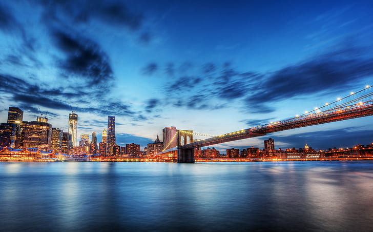 HD wallpaper: summer, the city, New York, blur, illumination, Brooklyn ...