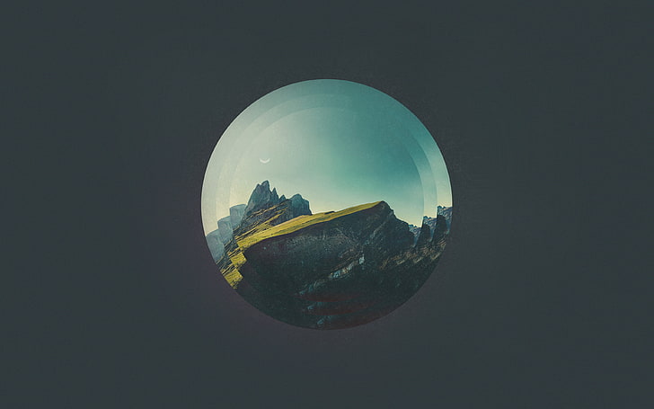 tycho, art, cover, music, minimal, sphere, space, single object