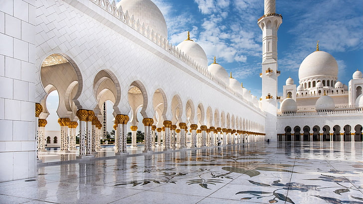 Taj Mahal, India, wall, Abu Dhabi, the white Mosque, Sheikh, Sheikh Zayed Bin Sultan Al Nahyan Mosque, HD wallpaper