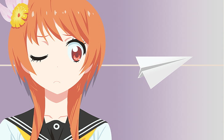 Nisekoi, Tachibana Marika, anime girls, manga, paper planes, HD wallpaper