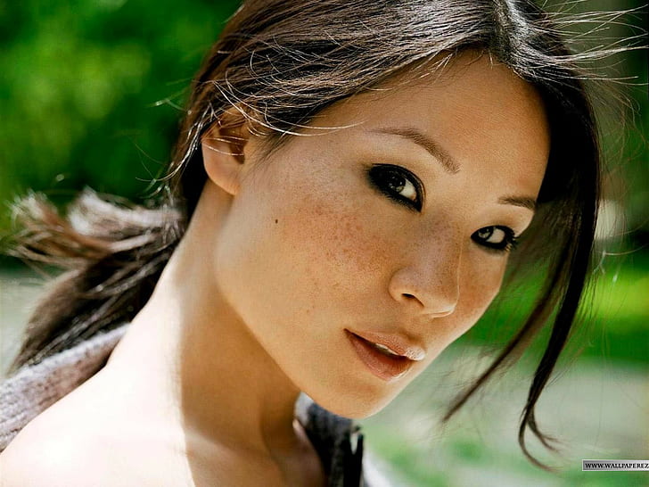 freckles, eyes, celebrity, face, Lucy Liu