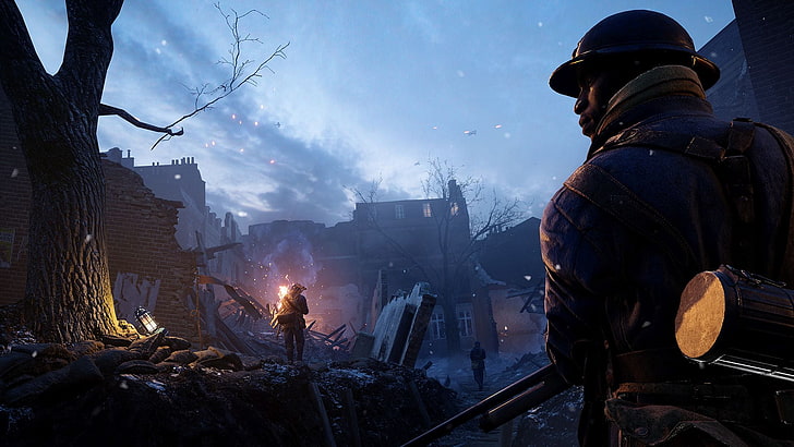 Battlefield 1, video games, soldier, war, burning, smoke - physical structure, HD wallpaper