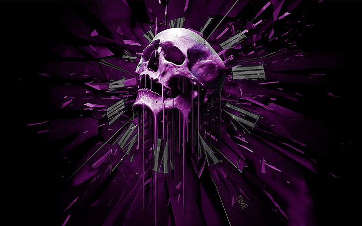 Skull hand Purple HD phone wallpaper  Peakpx