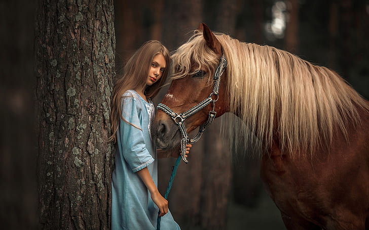 HD wallpaper: Models, Brunette, Girl, Horse, Long Hair, Woman | Wallpaper  Flare