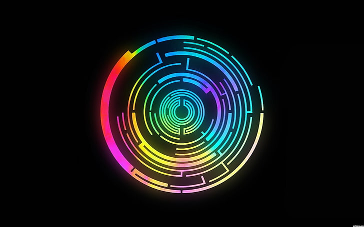 round multicolored logo, music, Maze, Pendulum, Group, The pendulum, HD wallpaper