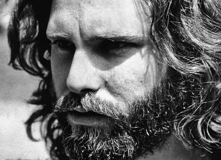 Jim Morrison, monochrome, music, Rock And Roll, The Doors, HD wallpaper