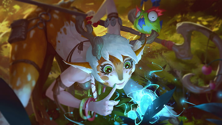 white-haired female character illustration, Battlerite, video games