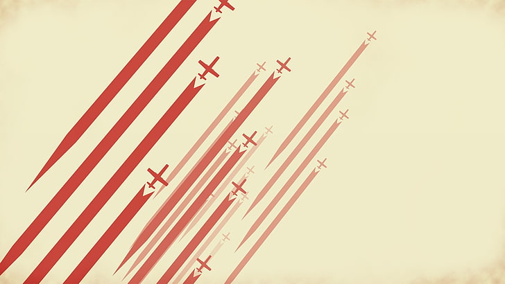 aircrafts wallpaper, digital art, minimalism, lines, stripes, HD wallpaper