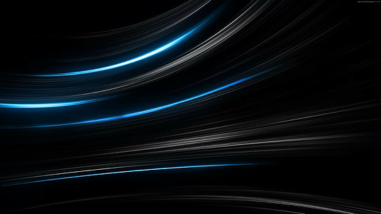 HD wallpaper: black, 4K, blue, lines | Wallpaper Flare