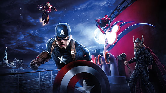 HD wallpaper: iron man, spiderman, thor, captain america, superheroes, hd |  Wallpaper Flare