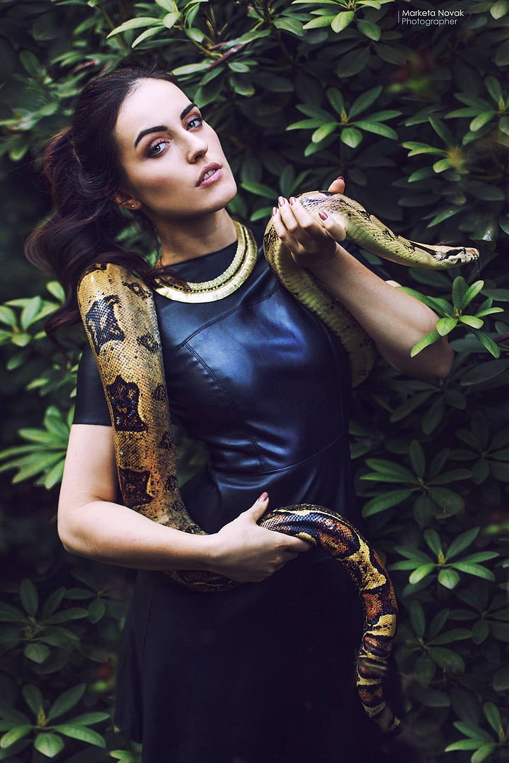 snake, fantasy girl, reptiles, women, Marketa Novak, 500px, HD wallpaper