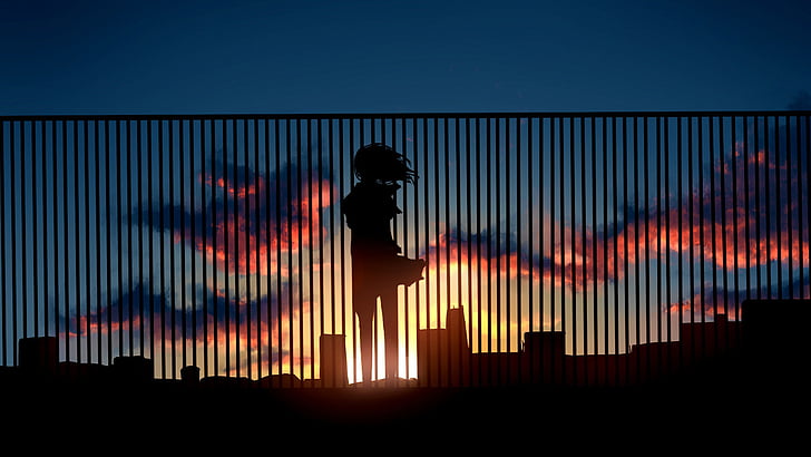 anime, sky, design, building, graphic, city, architecture, business