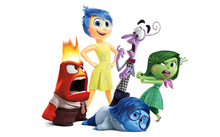 Disney Inside Out characters, emotions, cartoon, Fear, Pixar, HD wallpaper