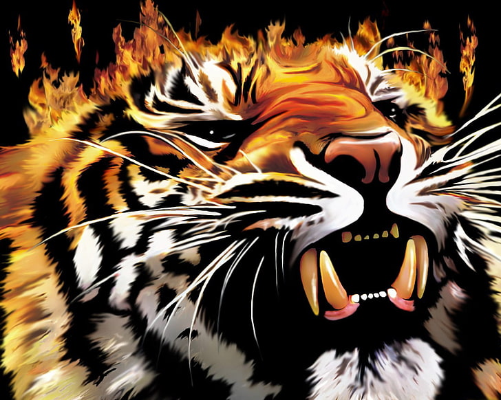 Fantasy tiger wallpaper by georgekev  Download on ZEDGE  2a31